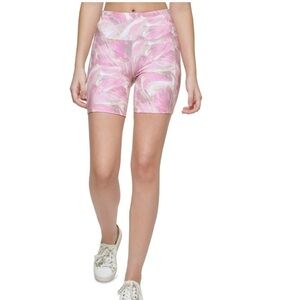 Calvin Klein Women's Printed Side Pocket Bike Shorts Pink short intermix candy